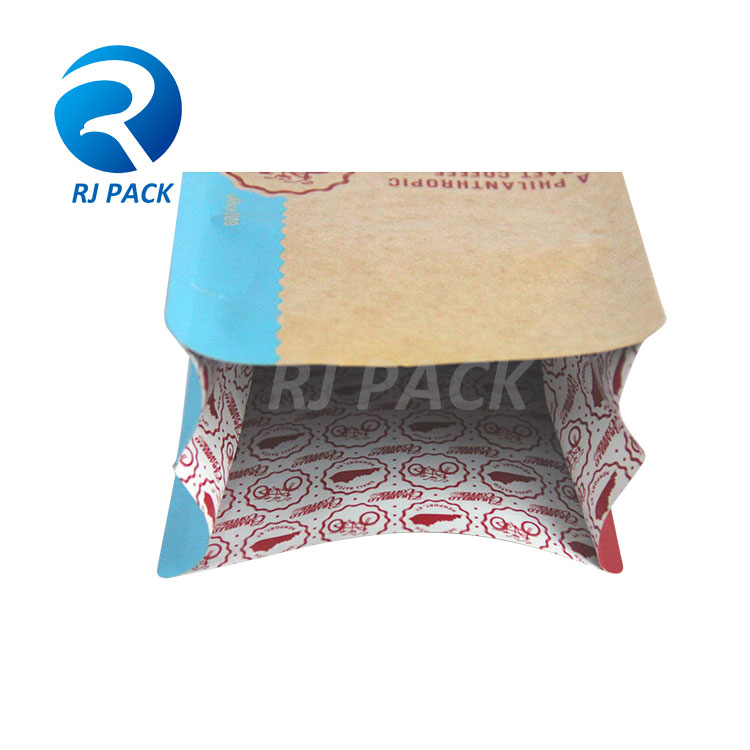 Box Bottom Pouches With Interior Printing