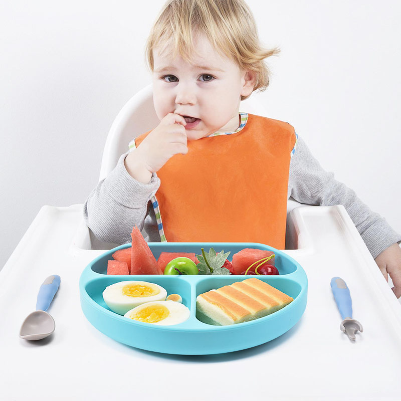 Divided Dressing, One-piece Silicone Children's Dinner Plate