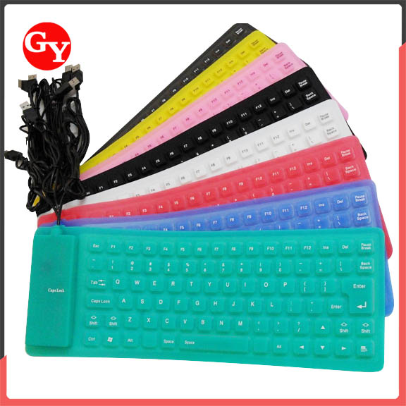 Silikone tastatur, vandtæt og støvtæt computer folde blødt tastatur