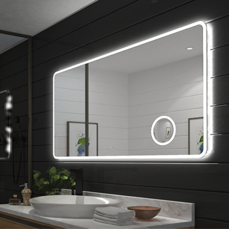 LED bathroom mirror creates a private aesthetic space