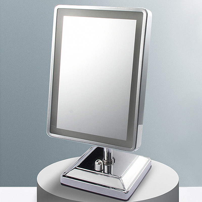 Rektangel LED Makeup-spegel med metallram - 1
