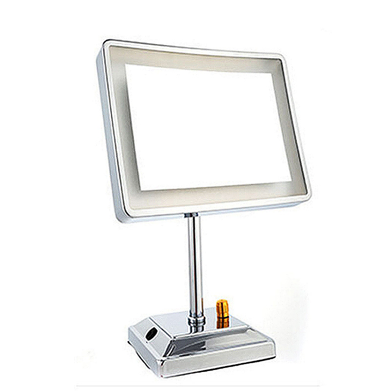 Rektangel LED Makeup-spegel med metallram - 2 