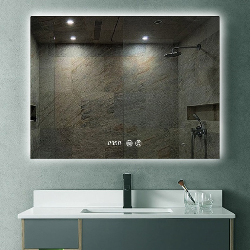 Прямокутне світлодіодне дзеркало для ванної кімнати з підсвічуванням