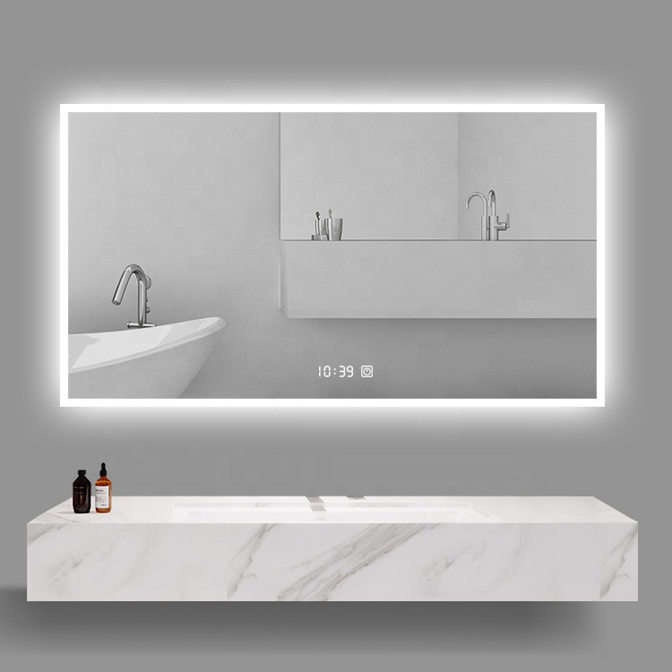 Прилагођено огледало за купатило са ЛЕД осветљењем на зиду - 2 