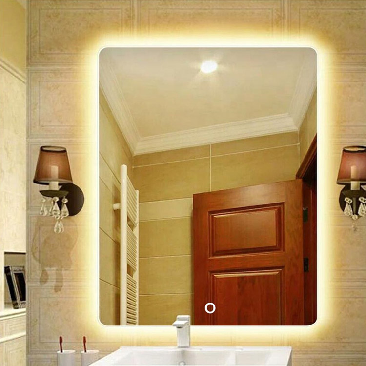 Прилагођено огледало за купатило са ЛЕД осветљењем на зиду - 3 