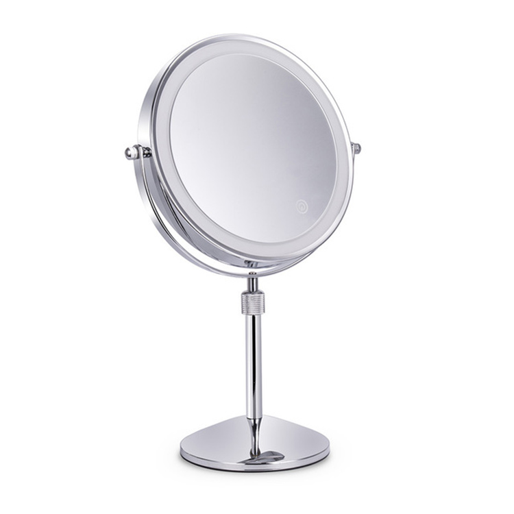 Doppelseitige runde LED-Make-up-Spiegel-Vergrößerung - 2