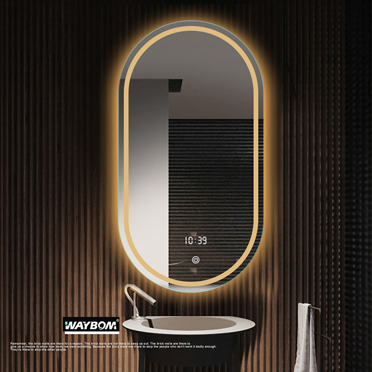 Kehyksetön epäsäännöllinen LED-kylpyhuoneen peili - 2 