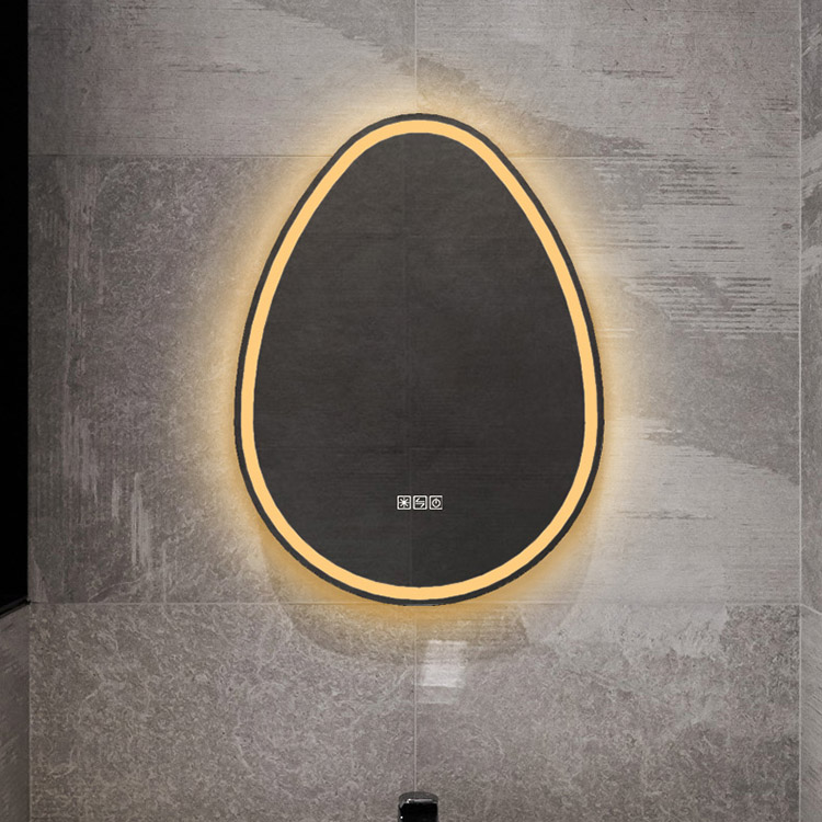 Bezrámové nepravidelné koupelnové zrcadlo LED - 0 