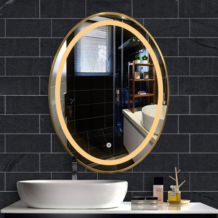 Огледало за купатило са овалним оквиром без оквира