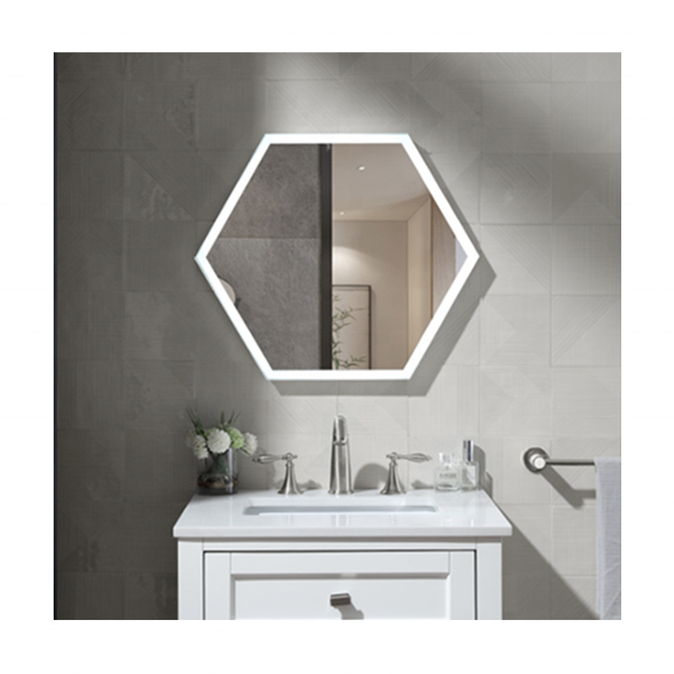 Rahmenloser LED-Badezimmerspiegel mit Rhombus - 1 