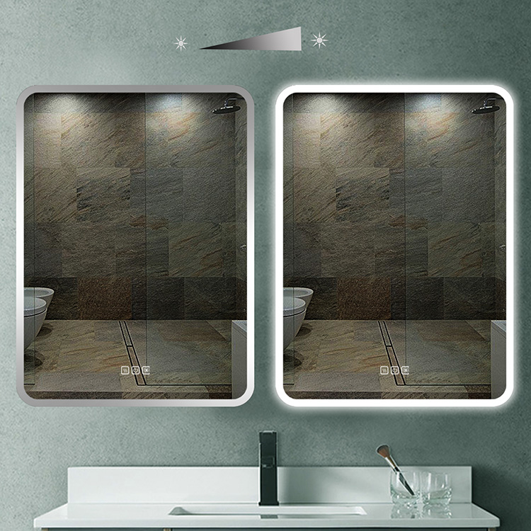 Rectangle LED Bathroom Mirror with Multi-functions