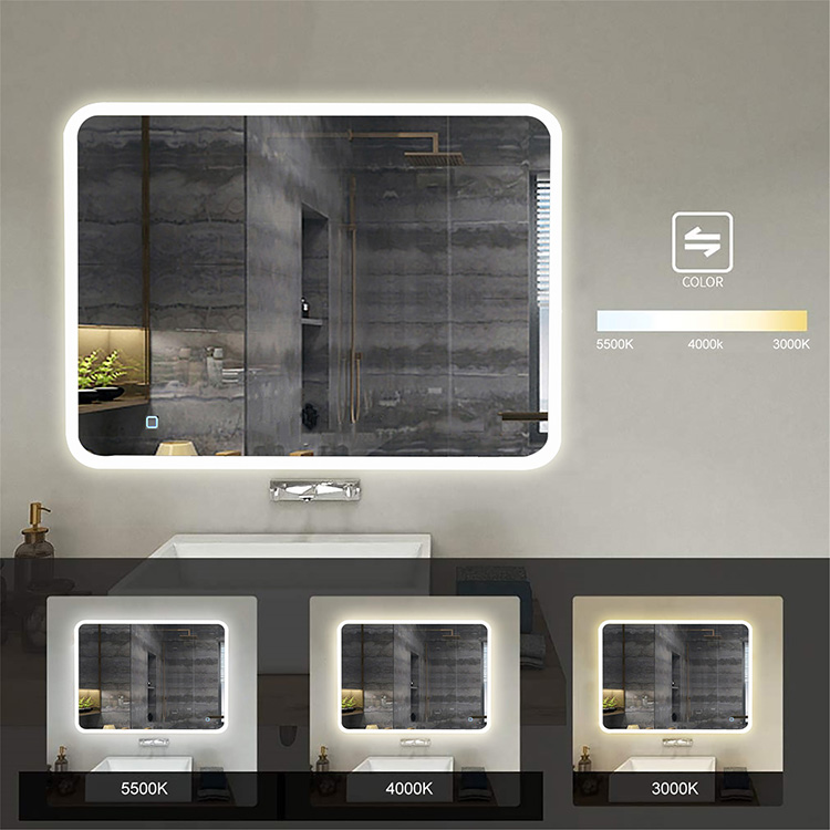 Rectangle LED Bathroom Mirror Both Vertical And Horizental