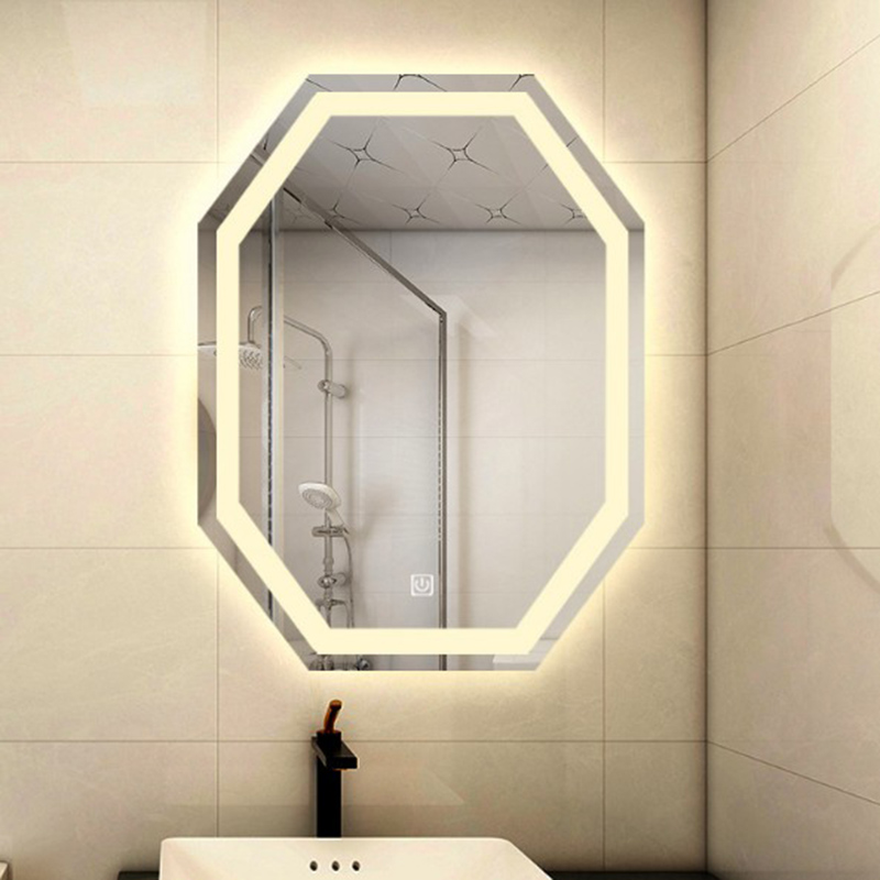 Frameless Rhombus LED Bathroom Mirror