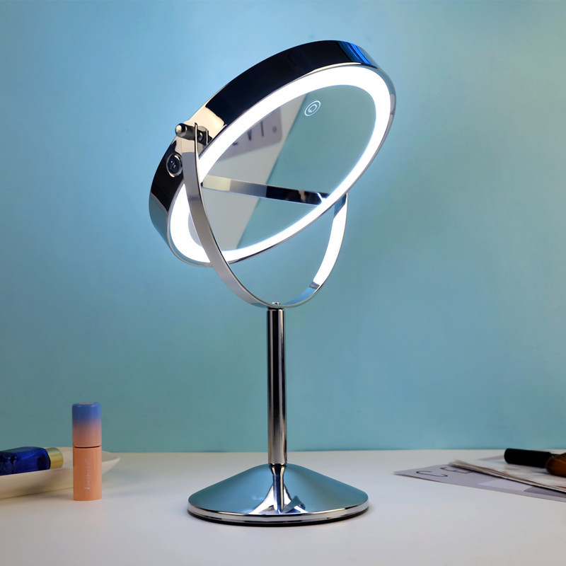 Round LED Makeup Mirror With Metal Frame