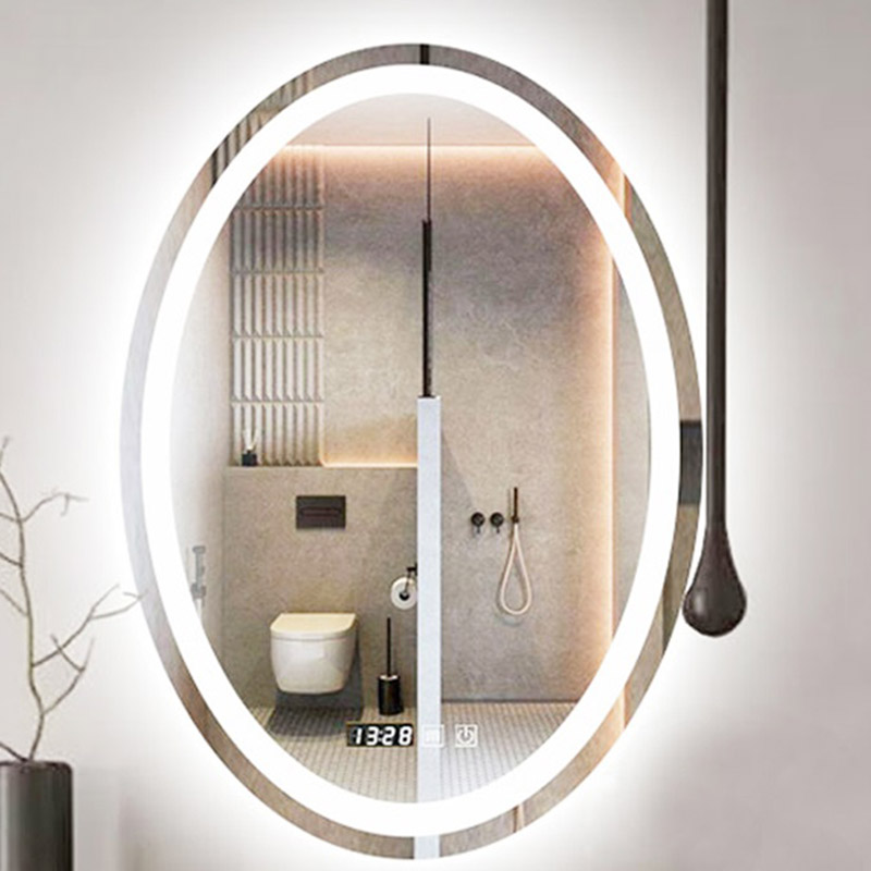 Oval LED Dressing Mirror With Multi-functions