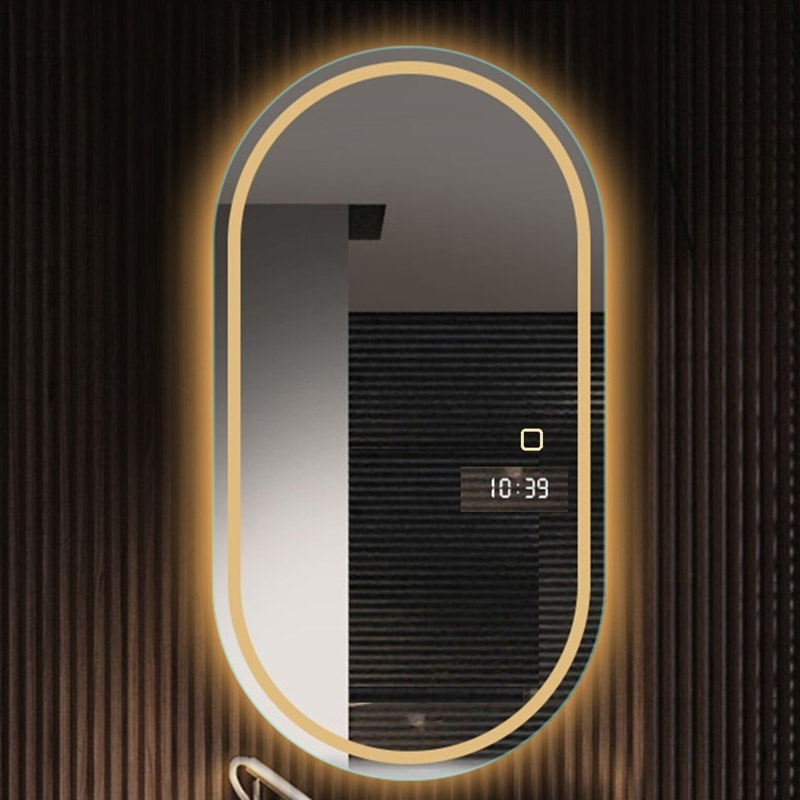 Oval LED Dressing Mirror med multifunktioner