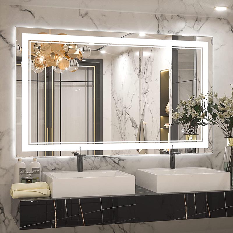 Правоугаоно ЛЕД огледало за купатило за декорацију хотела - 1