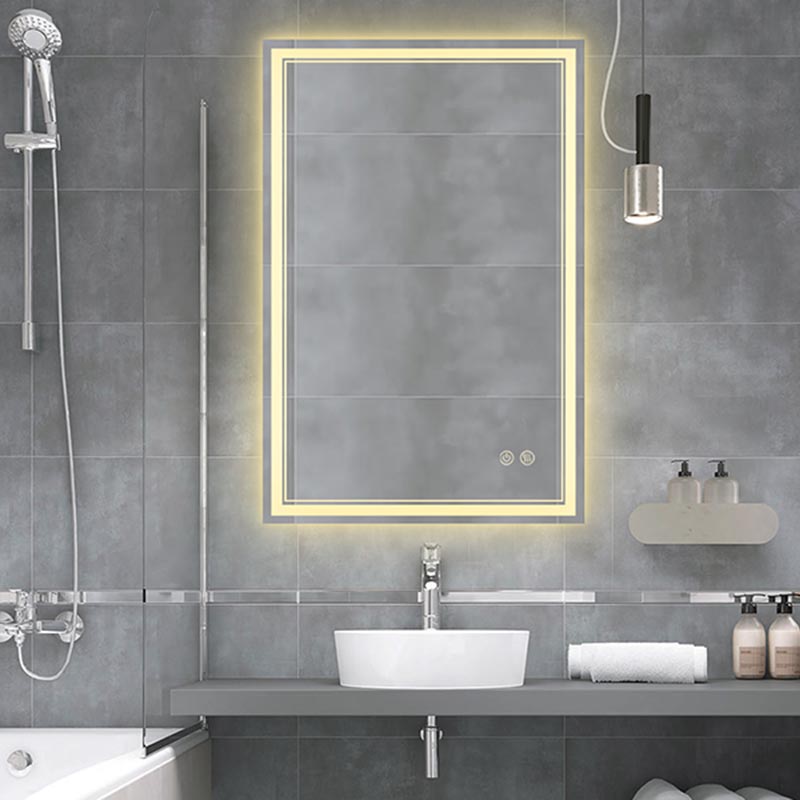 Правоугаоно ЛЕД огледало за купатило за декорацију хотела - 4