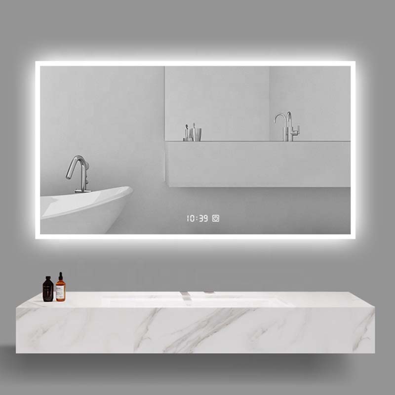 Rectangle LED Bathroom Mirror With Acrylic Frame - 4 