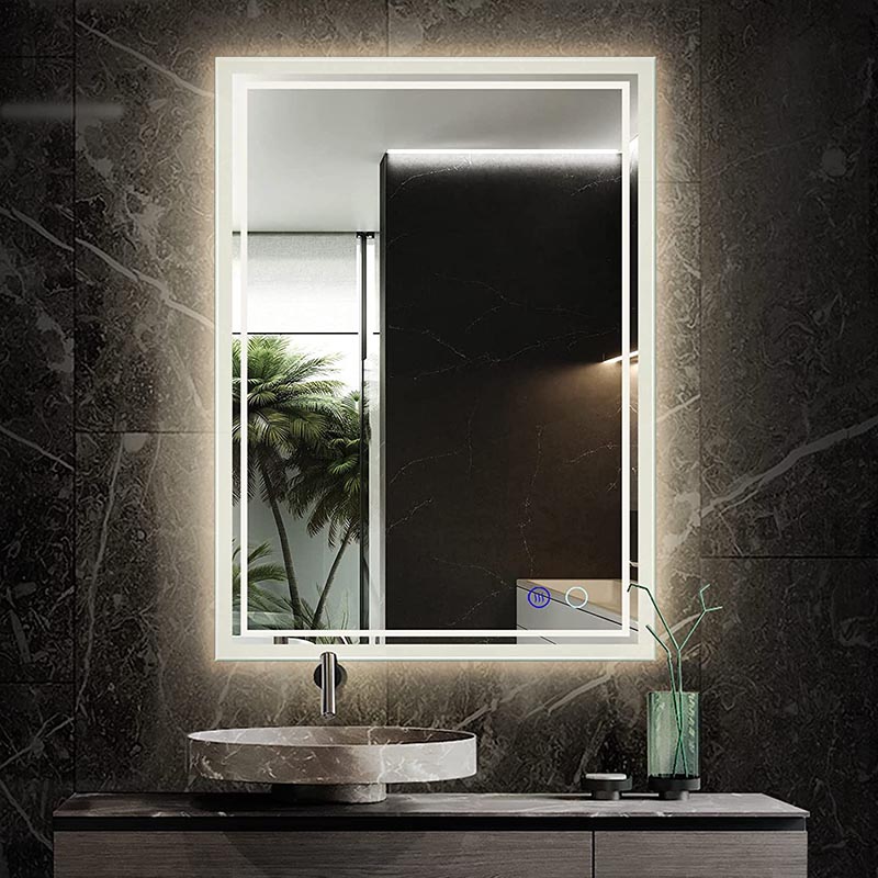 Правоугаоно ЛЕД огледало за купатило са правим угловима - 1 