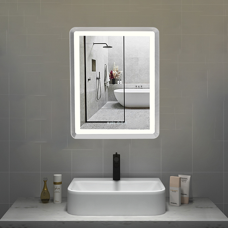 Rectangle LED Bathroom Mirror With Solid Frame
