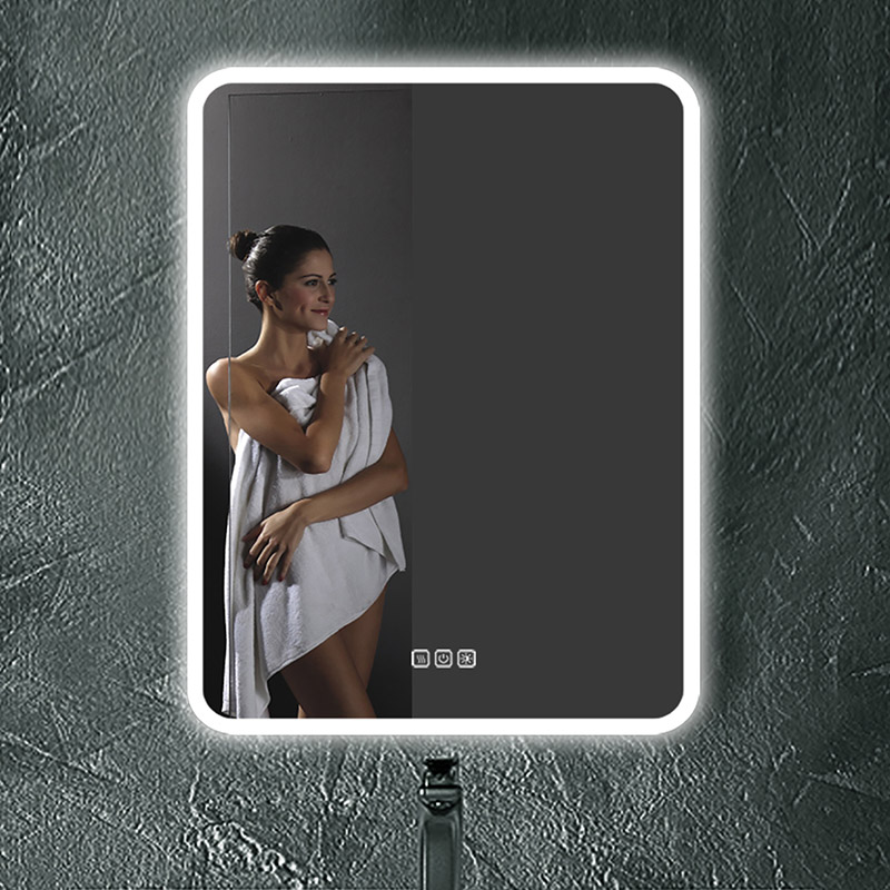 Rectangle LED Bathroom Mirror With Three Touch Switch - 4 