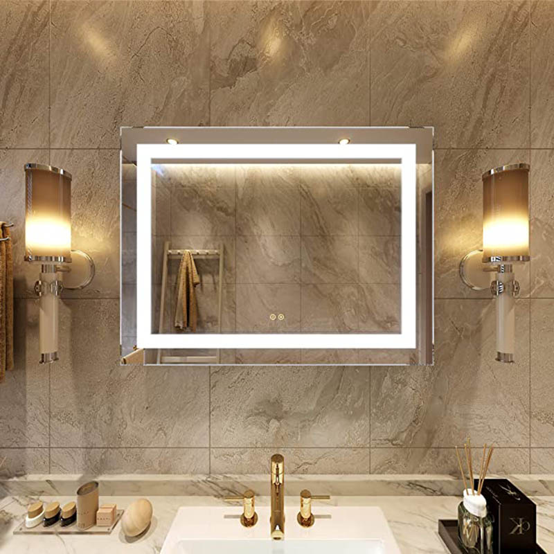 Rectangle LED Bathroom Mirror With Two Touch Switch - 1 