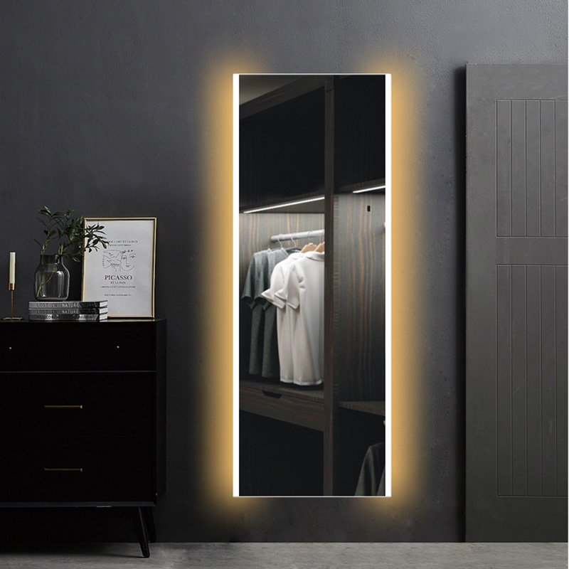 Rectangle LED Dressing Mirror With Two Frosted Light Strips - 2