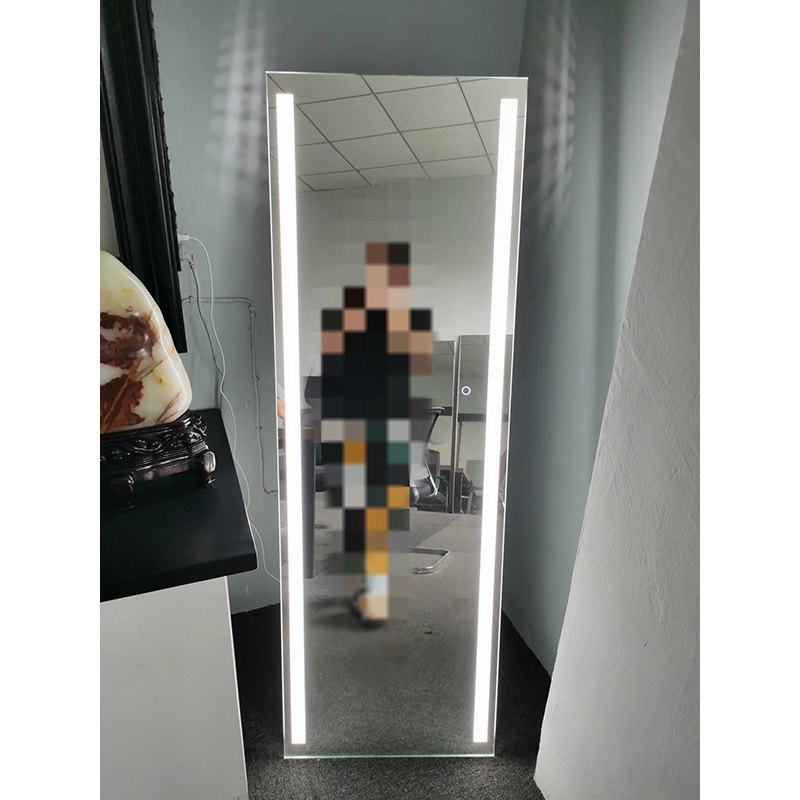 Rektangel LED Dressing Mirror med två frostat ljusremsor - 3 