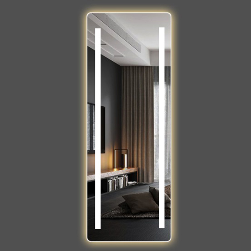 Rectangle LED Dressing Mirror With Two Frosted Light Strips