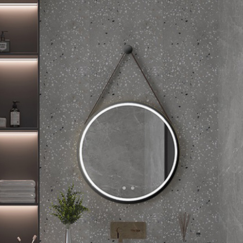 Hotelli ümmargune LED-vannitoa peegel koos vööga - 1