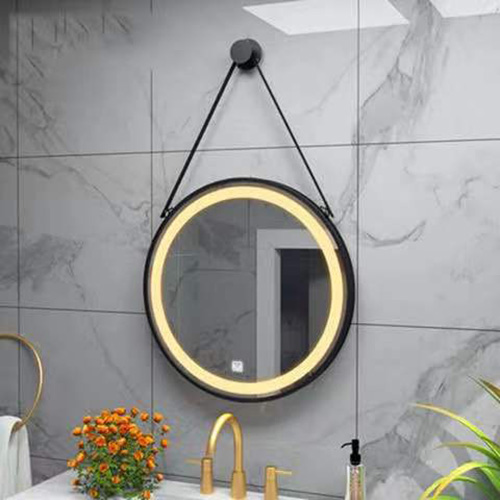 Round Hotel LED Bathroom Mirror With Belt - 2 