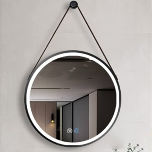 Round Hotel LED Bathroom Mirror With Belt - 4