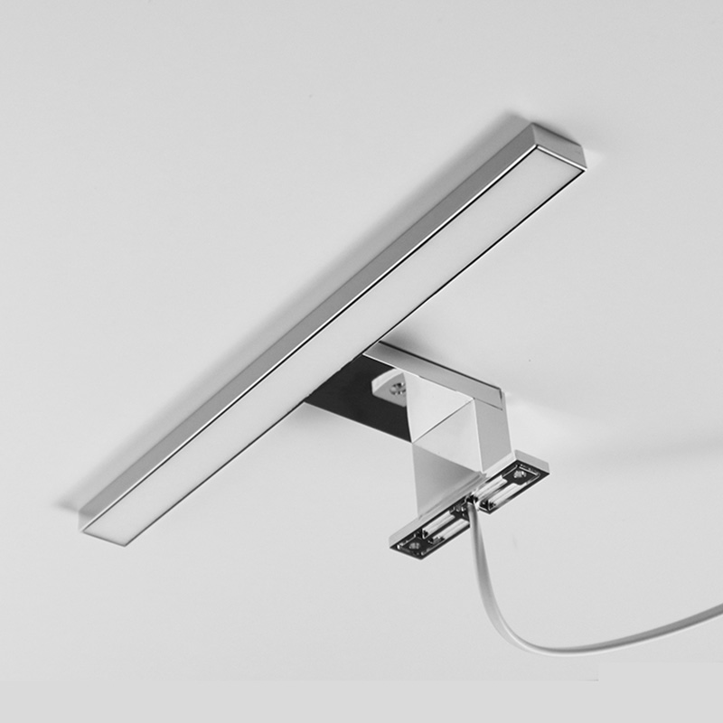 Quadratische LED-Spiegellampe aus Edelstahl
