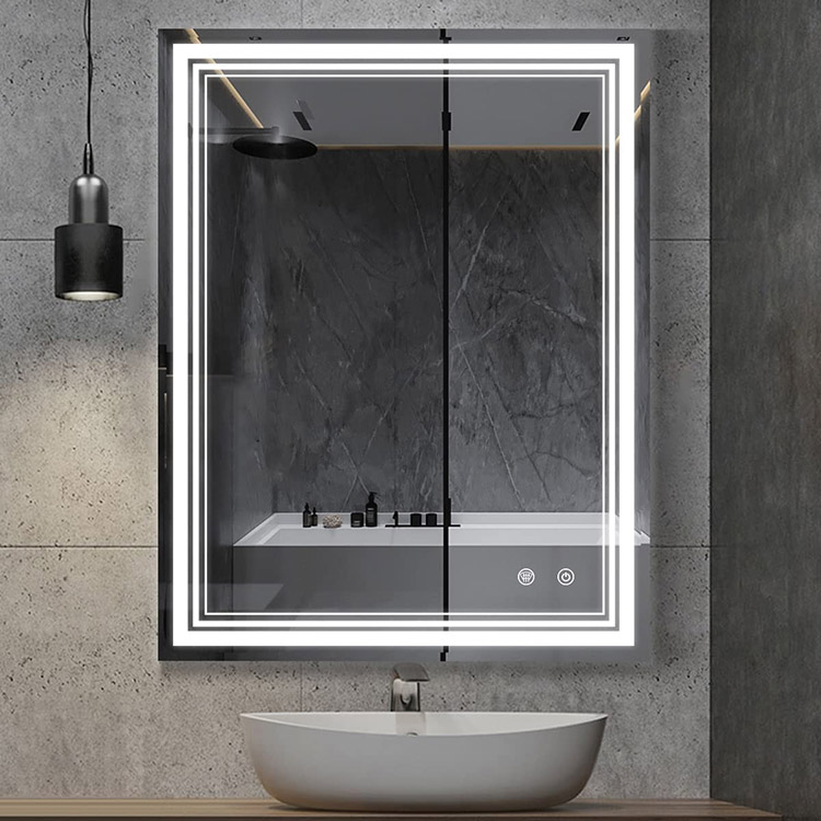 Паметно ЛЕД огледало за купатило са осветљењем на зиду - 2 