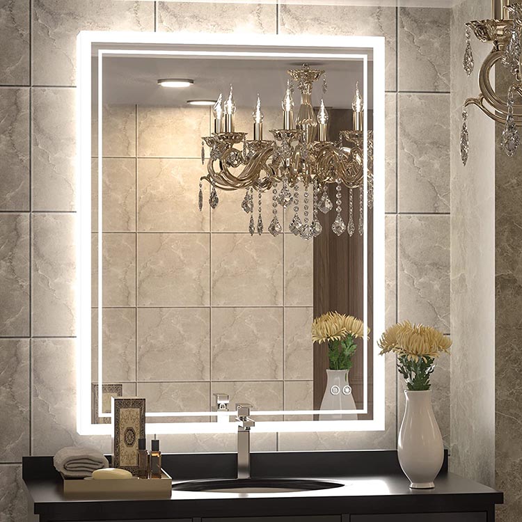 Паметно ЛЕД огледало за купатило са осветљењем на зиду