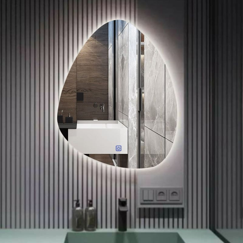 Water Drop Shape Backlit LED Bathroom Mirror - 1