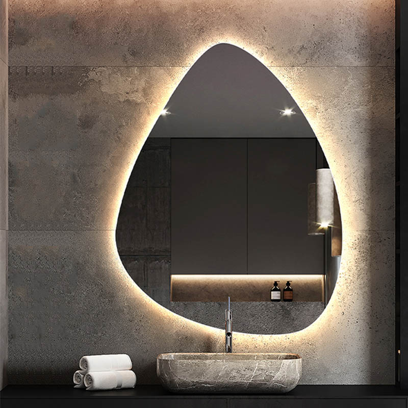 Water Drop Shape Backlit LED Bathroom Mirror - 4