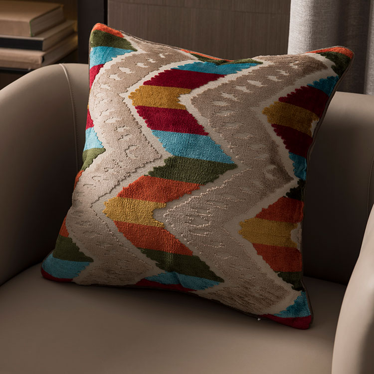 100% Polyester Plain Geometric Pattern Fabric Cushion Cover