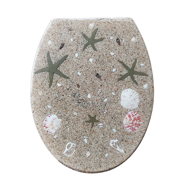 Resin Sea Shell Toilet Seat Cover
