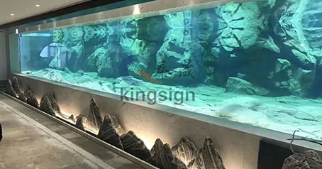 Nantong deversorium lobby acrylic aquarium tank project.