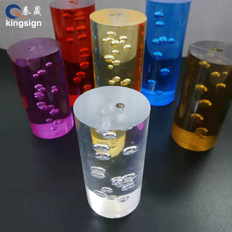 Factory Wholesale Various Customized Colored and Transparent Clear Crystal Acrylic Bubble Rod