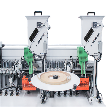 CNC Intelligent edgebanding double gluing pots machine
