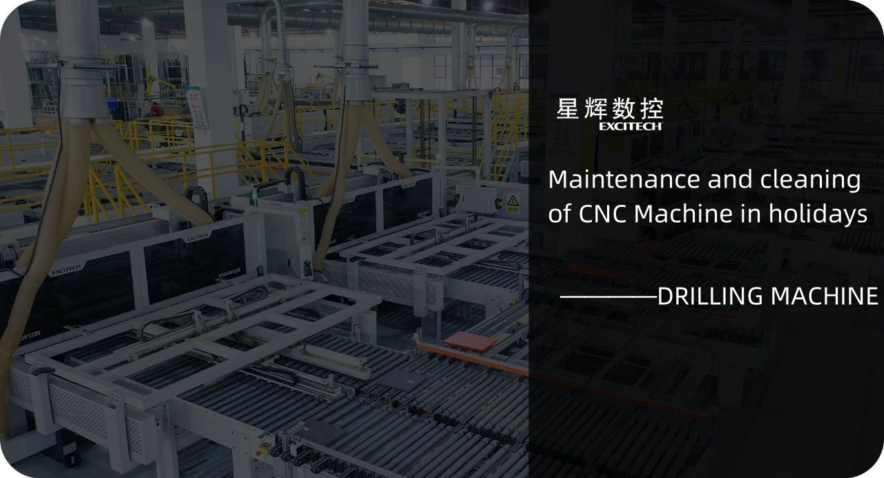 Vedligeholdelse og rengøring af CNC-boremaskine i ferier.