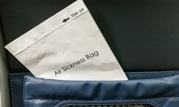 กระเป๋าแก้อาการเมาเครื่องบิน