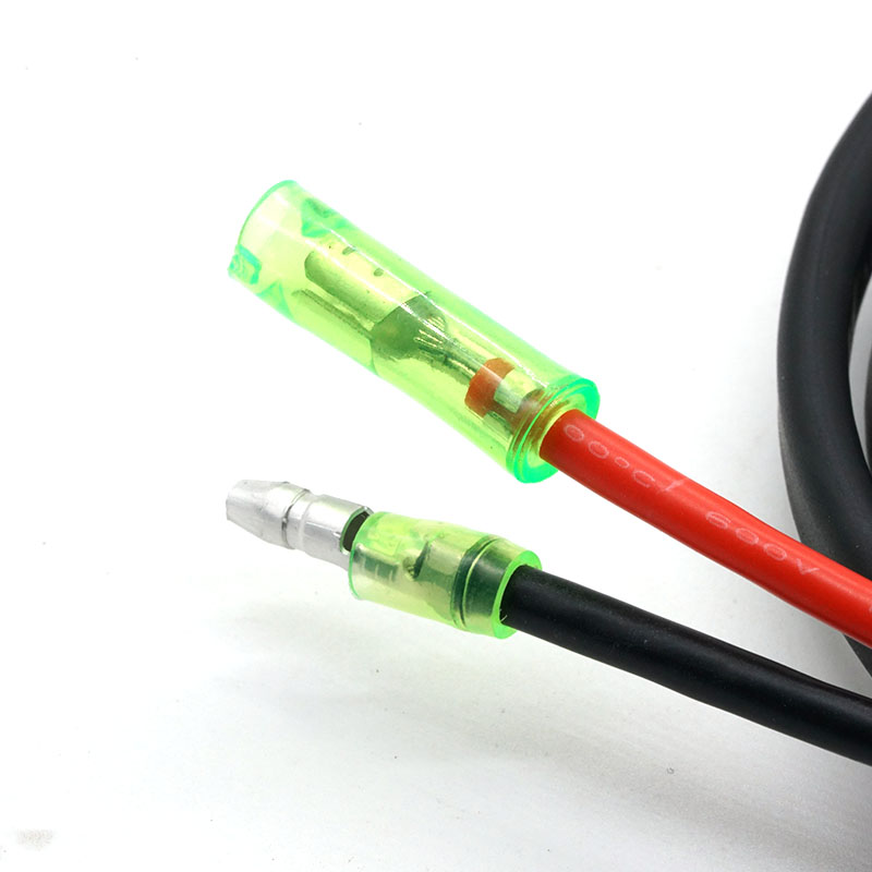 Teflon kabelboom met bullet plug met schede zwart rood voor elektronische producten aanpasbaar