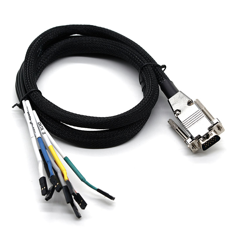 Conector DB a cable coaxial Dupont 2.54