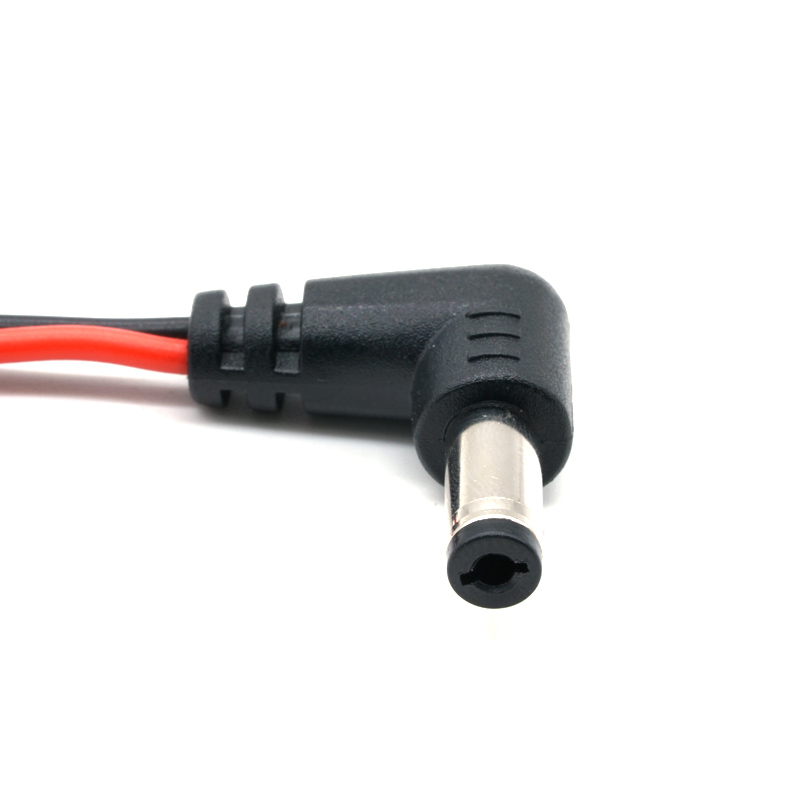 DC Power Jack Connector 90 Graden 5.5 2.1 Man Vrouw Paneel Plug Kabel Kabelboom
