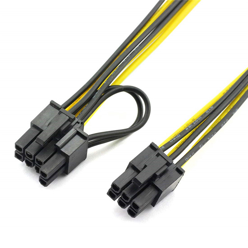 PCIe 6-pins mannelijke naar 8(6 2)-pins mannelijke kabel