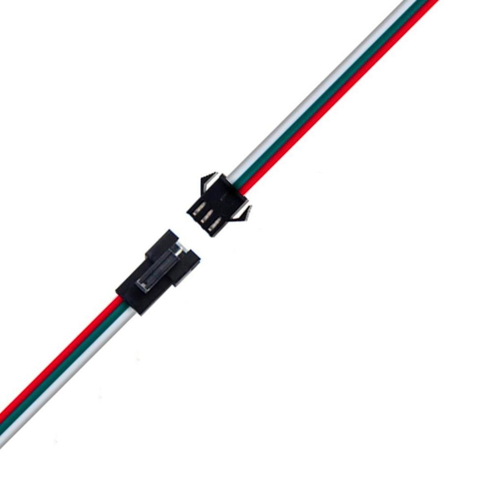 JST SM 3 Pin Male Female LED Wire Harness